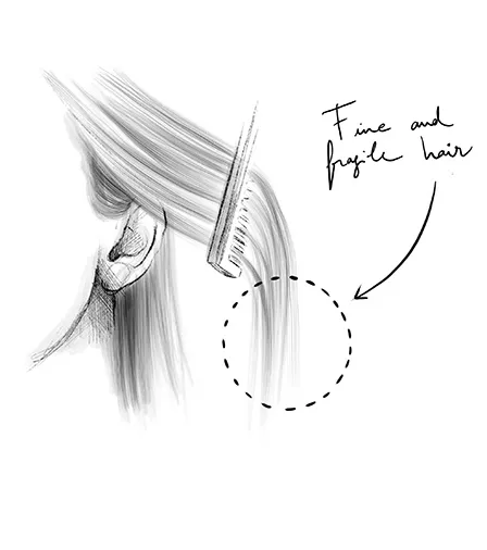 Feines und brüchiges Haar